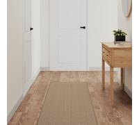vidaXL Tapis de Couloir Aspect sisal Sable 50x250 cm, Tapis d'entrée, Tapis de Porte, Tapis de Couloir Lavable, Moquette de Couloir, Moquette de Sol