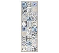 vidaXL Tapis de cuisine 45 x 150 cm motif mosaïque en velours avec dos en latex lavable en machine