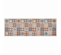 vidaXL Tapis de cuisine 60 x 180 cm motif mosaïque en velours avec dos en latex lavable en machine, pour couloir