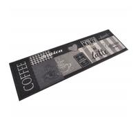 Tapis de cuisine lavable impression café noir 45x150 cm velours