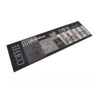 vidaXL Tapis de cuisine lavable impression café noir 45x150 cm velours