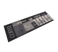 Tapis de cuisine lavable impression café noir 60x180 cm velours
