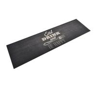 vidaXL Tapis de cuisine lavable Impression cuisine noir 45 x 150 cm