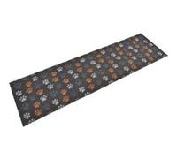 vidaXL Tapis de cuisine lavable impression de pattes 45x150 cm velours 136573 Multicolore