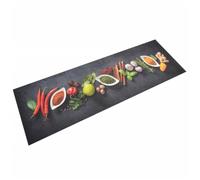 vidaXL Tapis de cuisine Impression Légumes – Lavable antidérapant absorbant velours 60x180 cm