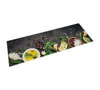 vidaXL Tapis de Cuisine Lavable Impression d'Épices, Paillasson Antidérapant, Tapis de Sol, Tapis Devant Évier, Moderne, 60x180 cm Velours