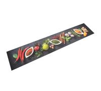 vidaXL Tapis de Cuisine Lavable Impression Légumes, Paillasson Antidérapant, Tapis de Sol Absorbant Intérieur, Moderne, 60x300 cm Velours