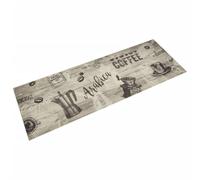 vidaXL Tapis de Cuisine Lavable Imprimé Café, Paillasson Antidérapant, Tapis de Sol, Tapis Devant Évier, Moderne, Gris 60x180 cm Velours