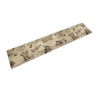 vidaXL Tapis de cuisine lavable imprimé café marron 60x300 cm velours
