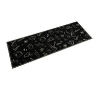 vidaXL Tapis de cuisine lavable imprimé Morning noir 60x180 cm velours