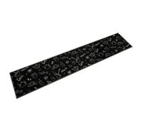 vidaXL Tapis de cuisine Morning – Lavable antidérapant velours, moderne – Noir 60x300 cm