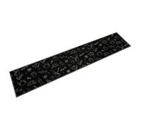 vidaXL Tapis de Cuisine Lavable Imprimé Morning, Paillasson Antidérapant, Tapis de Sol, Tapis Devant Évier, Moderne, Noir 60x300 cm Velours