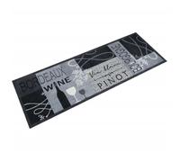 vidaXL Tapis de cuisine lavable imprimé Wine gris 60x180 cm velours