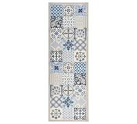 Tapis De Sol De Cuisine 60 X 180 Cm Lavable Motif Mosaïque Dessus En Velours Dos En Latex