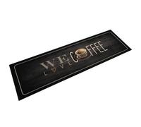 vidaXL Tapis de cuisine lavable texte Coffee 45x150 cm velours