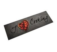 vidaXL Tapis de cuisine lavable texte Cooking 45x150 cm velours