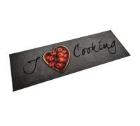 vidaXL Tapis de cuisine lavable Texte Cooking – Antidérapant, velours – 60 x 180 cm