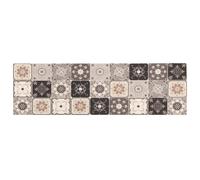 vidaXL Tapis de Cuisine Mosaïque Gris et Beige 150 x 45 cm