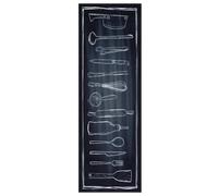 vidaXL Tapis de Cuisine Noir 180 x 60 cm Velours, Tapis de Cuisine, Design Moderne, Velours antidérapant, Doux, Facile à Laver, décor Minimaliste, Pratique
