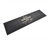 vidaXL Tapis de cuisine lavable impression cuisine noir 45x150 cm 136558