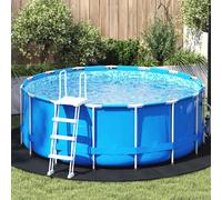 vidaXL Tapis de piscine Noir Ø 244 cm Tissu non tissé