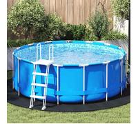 vidaXL Tapis de piscine Noir Ø 244 cm Tissu non tissé 42009112