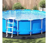 vidaXL Tapis de piscine Noir Ø 458 cm Tissu non tissé