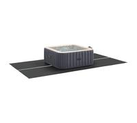 vidaXL Tapis de Piscine Noir 420 x 220 x 0,1 cm Tissu Non tissé, Couverture de Piscine rectangulaire Pliante, pour Jardin et terrasse, Tissu Non tissé, Accessoire Moderne
