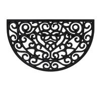 vidaXL Tapis de porte demi-rond 45x75 cm caoutchouc 155661