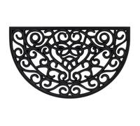 Vidaxl Tapis De Porte Demi-Rond 45x75 Cm Caoutchouc