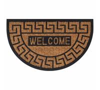 vidaXL Tapis de porte demi-rond, antidérapant, caoutchouc et fibre de coco, 45x75 cm