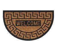 vidaXL Tapis de Porte Demi-rond, Paillasson Antidérapant, Tapis de Sol, Tapis d'Entrée Jardin, Moderne, 45x75 cm Caoutchouc 155885 Or