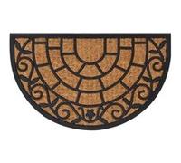 vidaXL Tapis de Porte Demi-rond, Paillasson Antidérapant, Tapis de Sol, Tapis d'Entrée Jardin, Moderne, 45x75 cm Caoutchouc 155884 Or