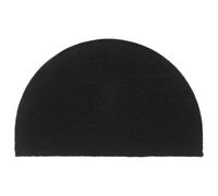 Vidaxl Tapis De Porte Noir Demi-Rond 50x80 Cm Fibre De Coco Touffeté
