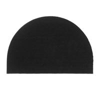 Vidaxl Tapis De Porte Noir Demi-Rond 60x90 Cm Fibre De Coco Touffeté