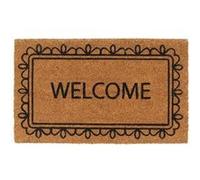 vidaXL Tapis de Porte, Paillasson Antidérapant, Tapis de Sol, Tapis d'Entrée Jardin, Moderne, Naturel 45x75 cm Fibre de Coco 155619 Or