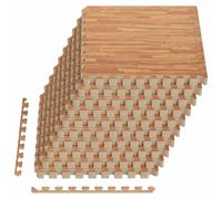vidaXL Tapis de protection pour fond de piscine, 40 pièces, bois, 14,4 m², en mousse EVA