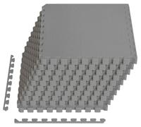 vidaXL Tapis de protection pour piscine, 40 pièces, gris, 14,4 m², en mousse EVA