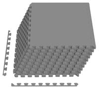 vidaXL Tapis de protection pour piscine, 50 pièces, gris, 18 m², en mousse EVA