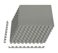 vidaXL Tapis de Sol 24 pcs Gris 8,64 m² Mousse EVA, Tapis de Puzzle emboîtables, Protection de Sol, Tapis de Gym, Sol d'exercice Polyvalent