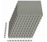 vidaXL Tapis de Sol 40 pcs Gris 14,4 m² Mousse EVA, Tapis de Puzzle emboîtables, Protection de Sol, Tapis de Gym, Sol d'exercice Polyvalent