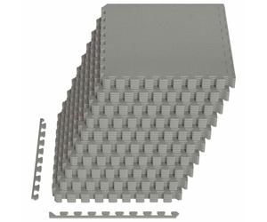 Vidaxl Tapis De Sol 50 Pcs Gris 18 M² Mousse Eva
