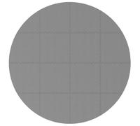 vidaXL Tapis de Sol de Piscine 16 pc Ø 235 cm Rond Mousse EVA Gris