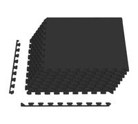 vidaXL Tapis de sol de piscine 24 pcs Noir 8,64 m² Mousse EVA 3433291