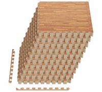 vidaXL Tapis de protection pour fond de piscine, 50 pièces, bois, 18 m², en mousse EVA