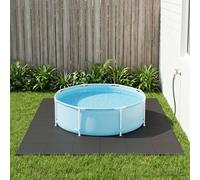 vidaXL Tapis de sol de piscine 50 pcs Noir 18 m² Mousse EVA