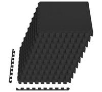 vidaXL Tapis de protection pour fond de piscine, 50 pièces, noir, 18 m², en mousse EVA