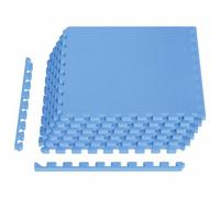 vidaXL Tapis de Sol de Piscine 6 pcs Bleu 2,16 m² Mousse EVA, Tapis de Sol Moderne rectangulaire pour Piscine, Mousse Anti-dérapante, résistant à l'eau, idéal pour l'extérieur