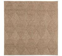 Vidaxl Tapis De Surface Carré Agira Naturel 240 X 240 Cm Polyester
