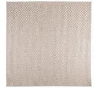 vidaXL Tapis de Surface Carré FARO Crème 120 x 120 cm Polyester